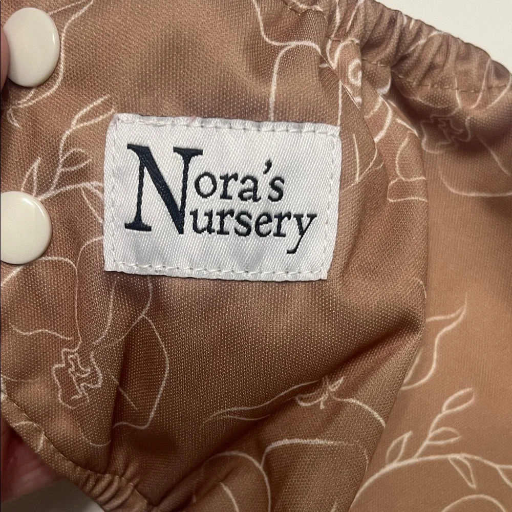 Adjustable Brown Floral Baby Diaper Cover